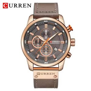 Curren 8291 Men’s Fashion Chronograph Waterproof Leather Watch